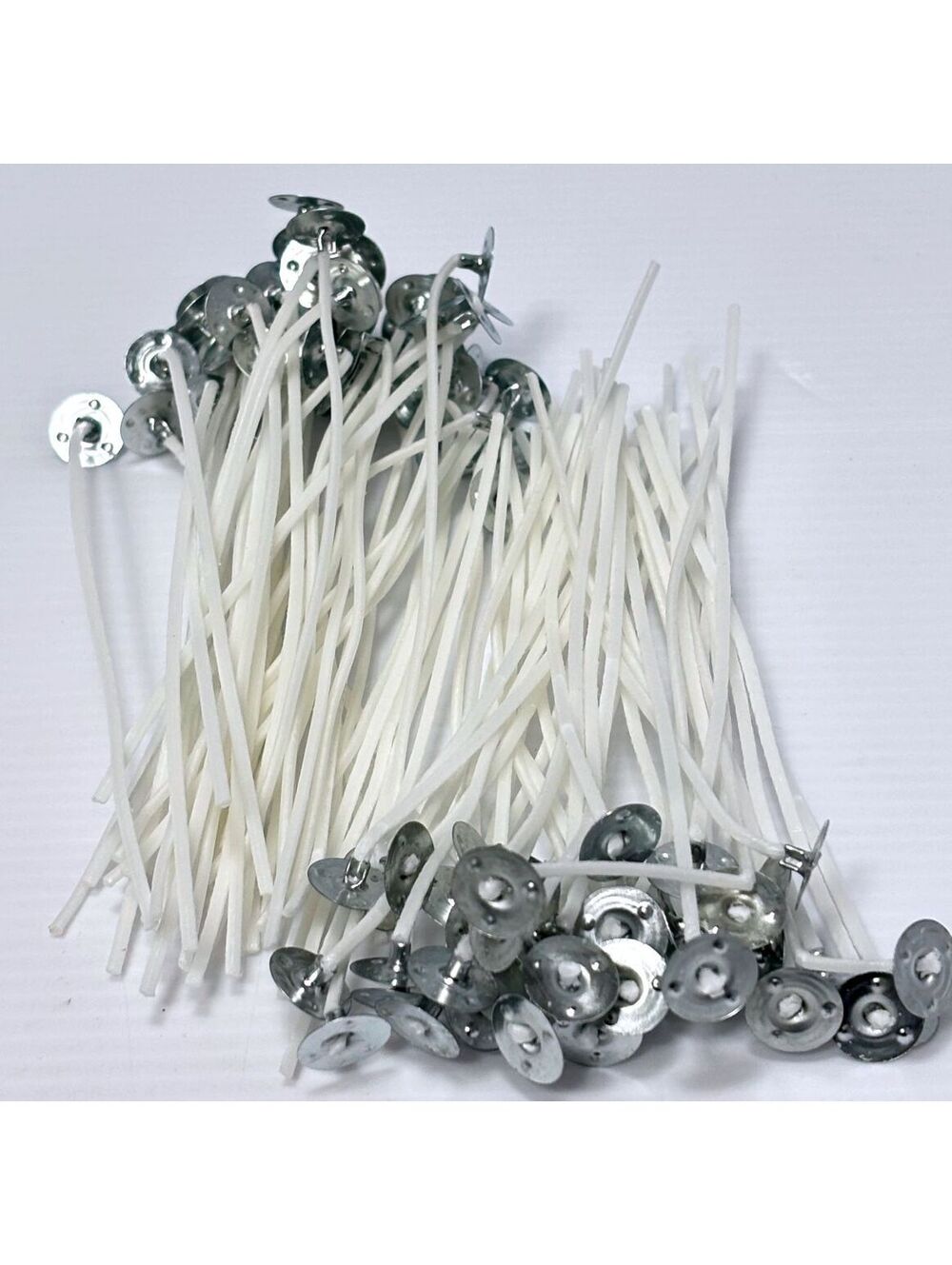Pack of Candle Wicks with Metal Sustainers for Candle Making, Approx. 5" 90pcs